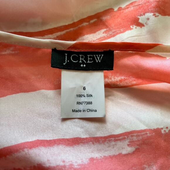 J. Crew Factory Silk Striped Tank Top Side Zipper Beachy Coastal Resort Wear 6 - Picture 4 of 4